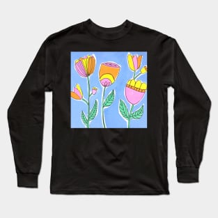 Blue tulips Long Sleeve T-Shirt